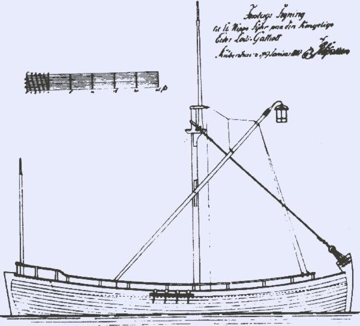 Seitenriss der 1807 gebauten ersten