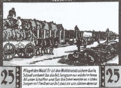  Der Bahnversand von Pflanzen als Motiv auf Notgeldscheinen der Gemeinde Halstenbek Anfang der 1920er Jahre
