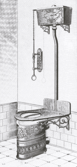 Aus einem Katalog von 1910: Gußeisernes Spülklosett der Carlshütte