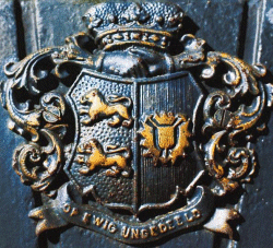 Wappen am Garnisonsfriedhof von Rendsburg: "Op ewig ...