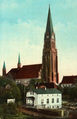 Der Schleswiger Dom auf einer Postkarte von 1910 