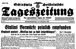 Schleswig-Holsteinische Tageszeitung vom 8. November 1941