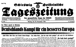 Schleswig-Holsteinische Tageszeitung vom 10. November 1941