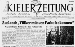 Kieler Zeitung vom 1. Oktober 1942