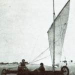 Die ersten Versuche, auf dem Strand von St.Peter-Ording zu segeln in den 1920er Jahren 