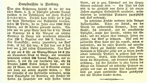  Die ‚Schleswig-Holsteinischen Provinzialberichte’ vermelden November 1832 den Einsatz der ersten Dampfmaschine in Flensburg 