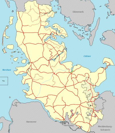 Eisenbahnnetz in Schleswig-Holstein - 1914